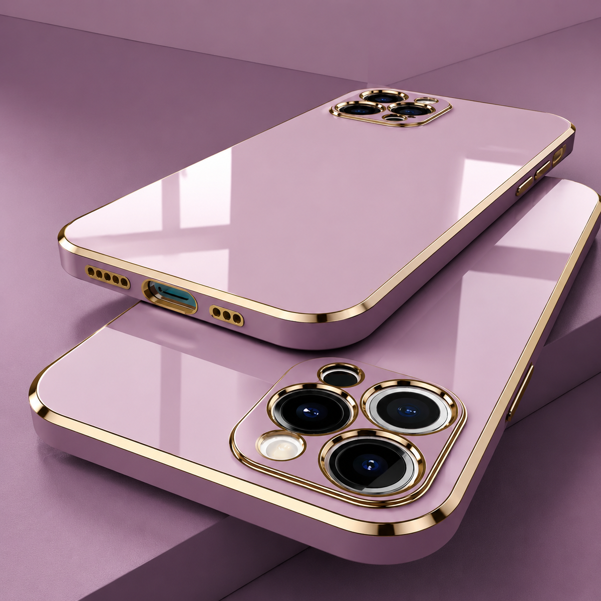 Premium iPhone Case MagSafe Silicone Shockproof Glossy Square Texture Camera Lens Protection Anti Scratch Ultra Thin Protective Cover Magnetic Fit