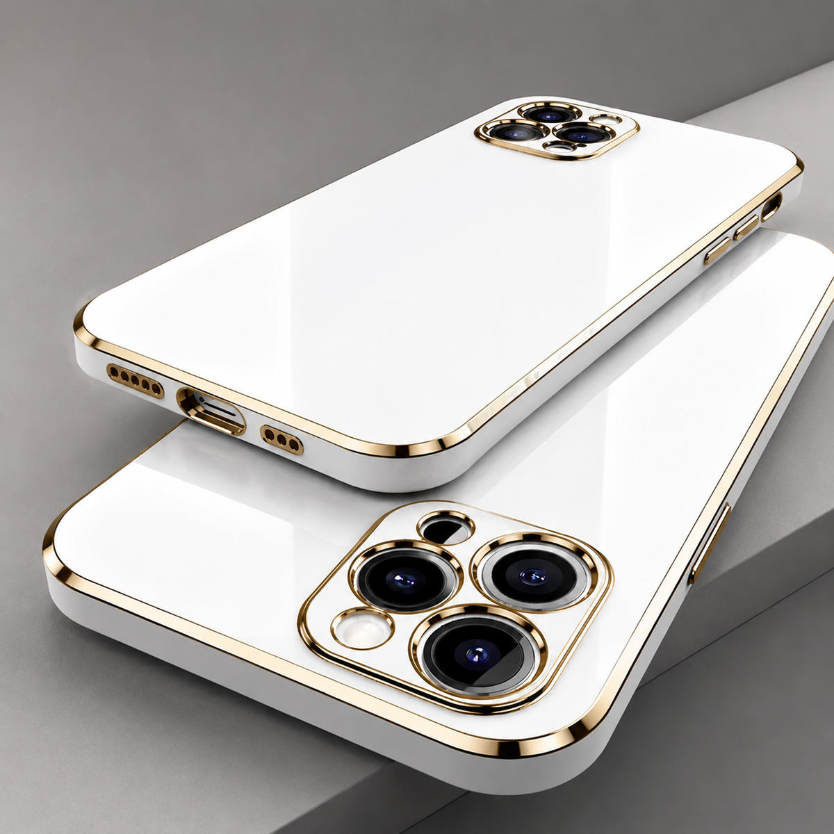 Premium iPhone Case MagSafe Silicone Shockproof Glossy Square Texture Camera Lens Protection Anti Scratch Ultra Thin Protective Cover Magnetic Fit