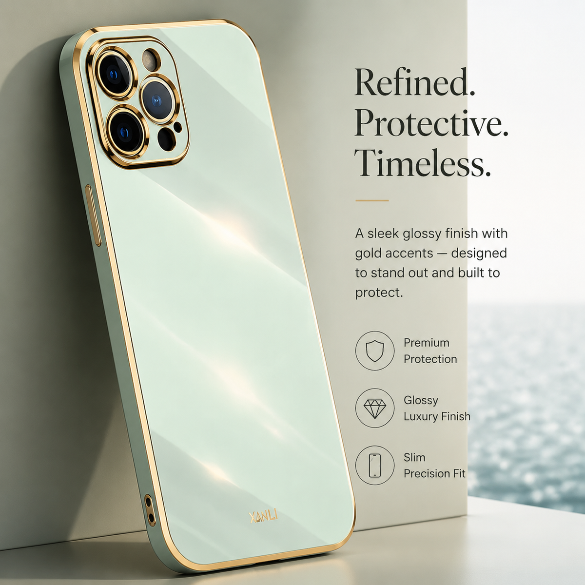 Premium iPhone Case MagSafe Silicone Shockproof Glossy Square Texture Camera Lens Protection Anti Scratch Ultra Thin Protective Cover Magnetic Fit