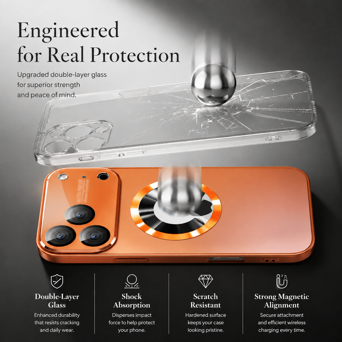 Premium iPhone Case MagSafe Titanium Matte Protective Cover Camera Lens Protection Shockproof Anti Fingerprint Slim Magnetic Metal Design