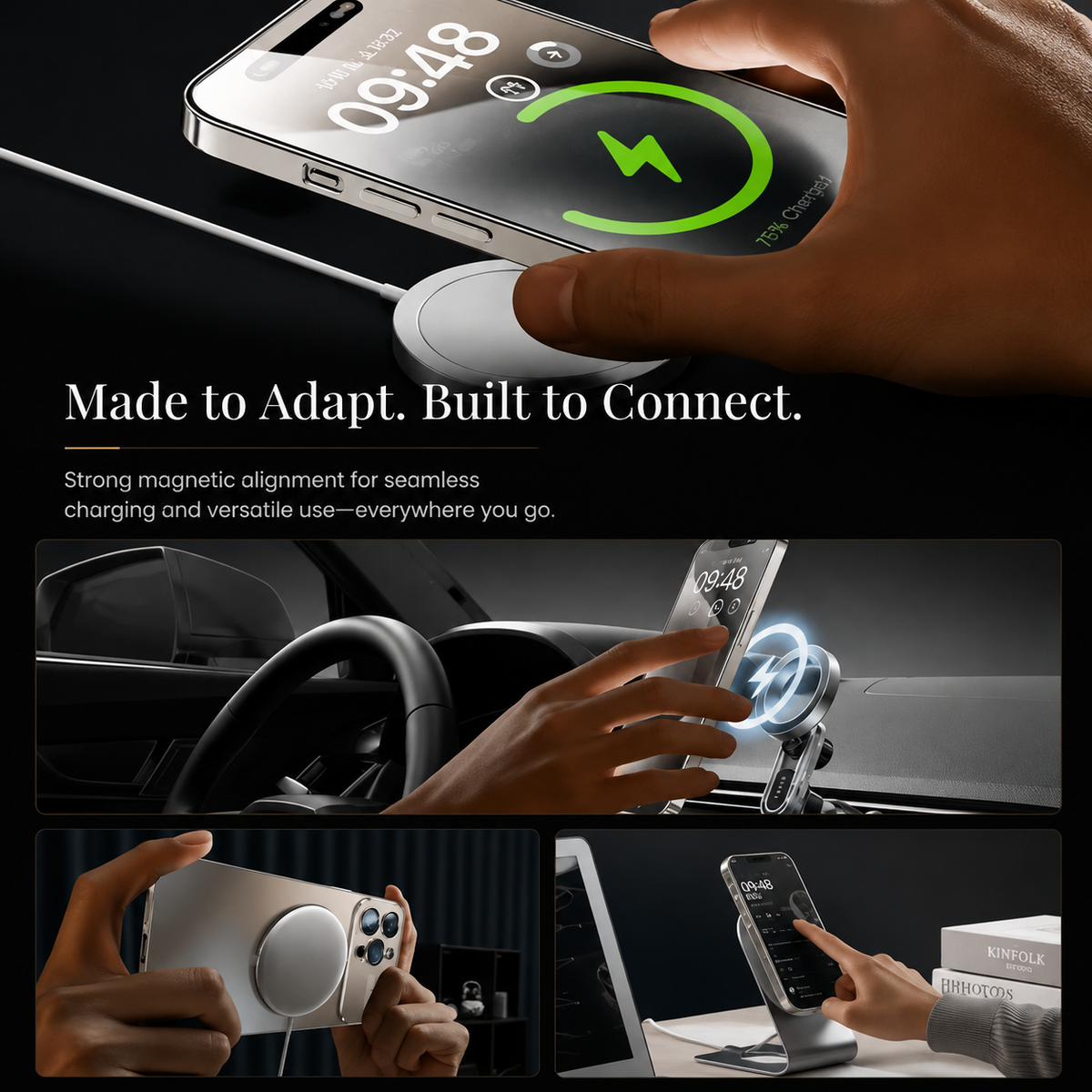 Premium iPhone Case MagSafe Titanium Metallic Matte Shockproof Protective Cover Camera Lens Protection Anti Fingerprint PC Silicone Slim Full Coverage