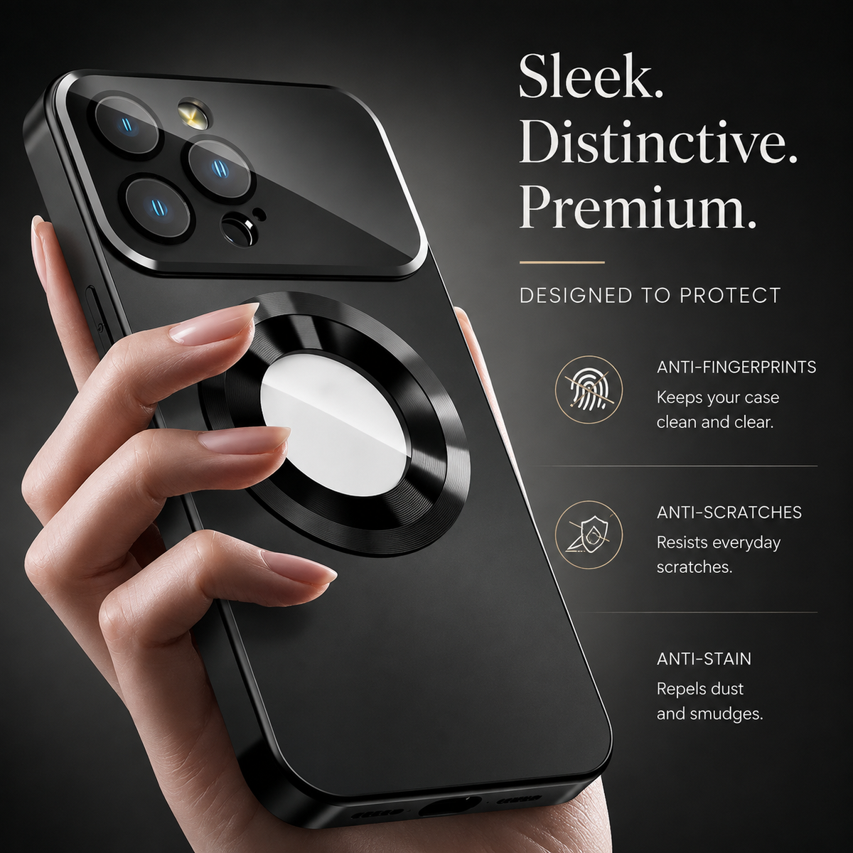 Premium iPhone Case MagSafe Titanium Metallic Matte Shockproof Protective Cover Camera Lens Protection Anti Fingerprint PC Silicone Slim Full Coverage