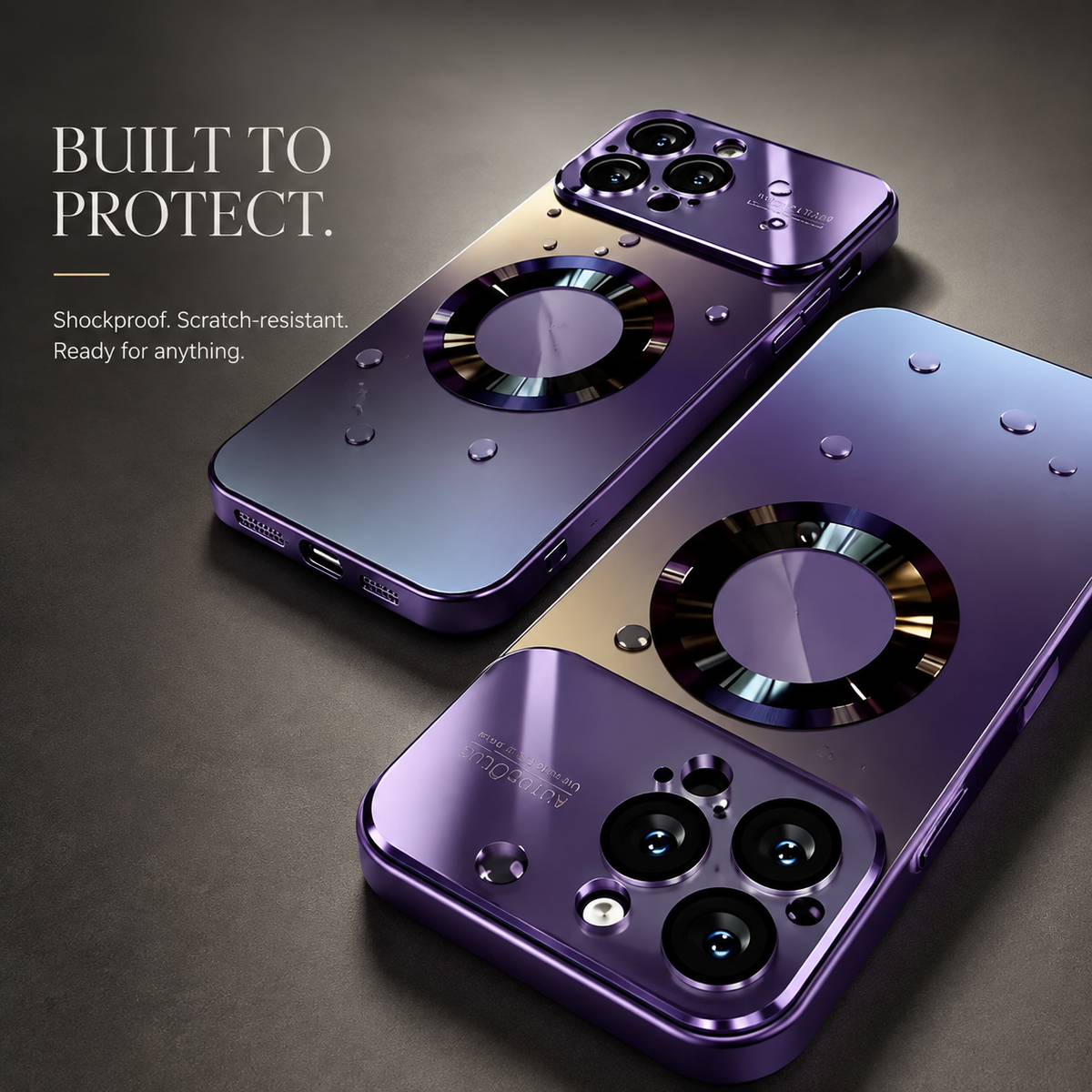 Premium iPhone Case MagSafe Titanium Metallic Matte Shockproof Protective Cover Camera Lens Protection Anti Fingerprint PC Silicone Slim Full Coverage