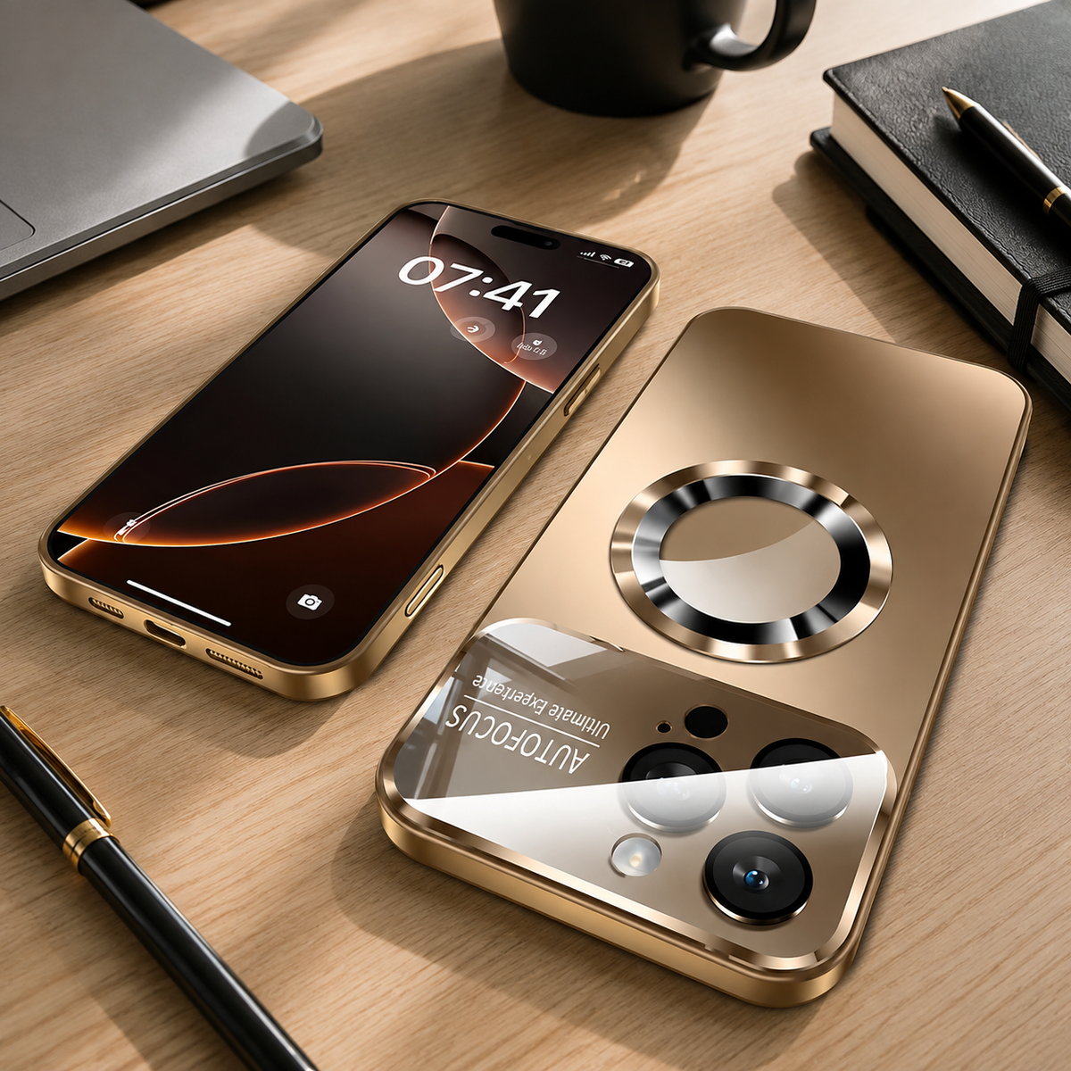 Premium iPhone Case MagSafe Titanium Metallic Matte Shockproof Protective Cover Camera Lens Protection Anti Fingerprint PC Silicone Slim Full Coverage
