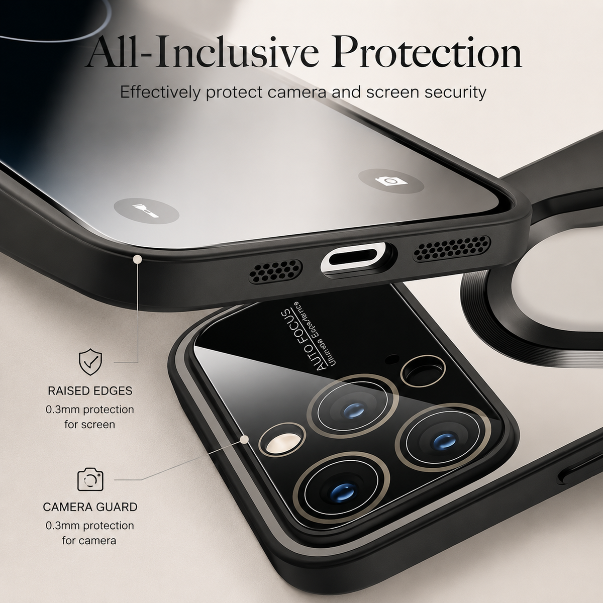 Premium iPhone Case MagSafe Titanium Metallic Matte Shockproof Protective Cover Camera Lens Protection Anti Fingerprint PC Silicone Slim Full Coverage