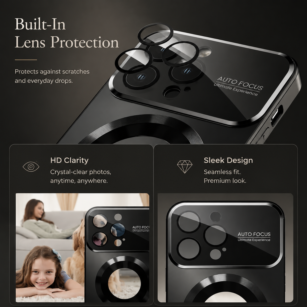 Premium iPhone Case MagSafe Titanium Metallic Matte Shockproof Protective Cover Camera Lens Protection Anti Fingerprint PC Silicone Slim Full Coverage