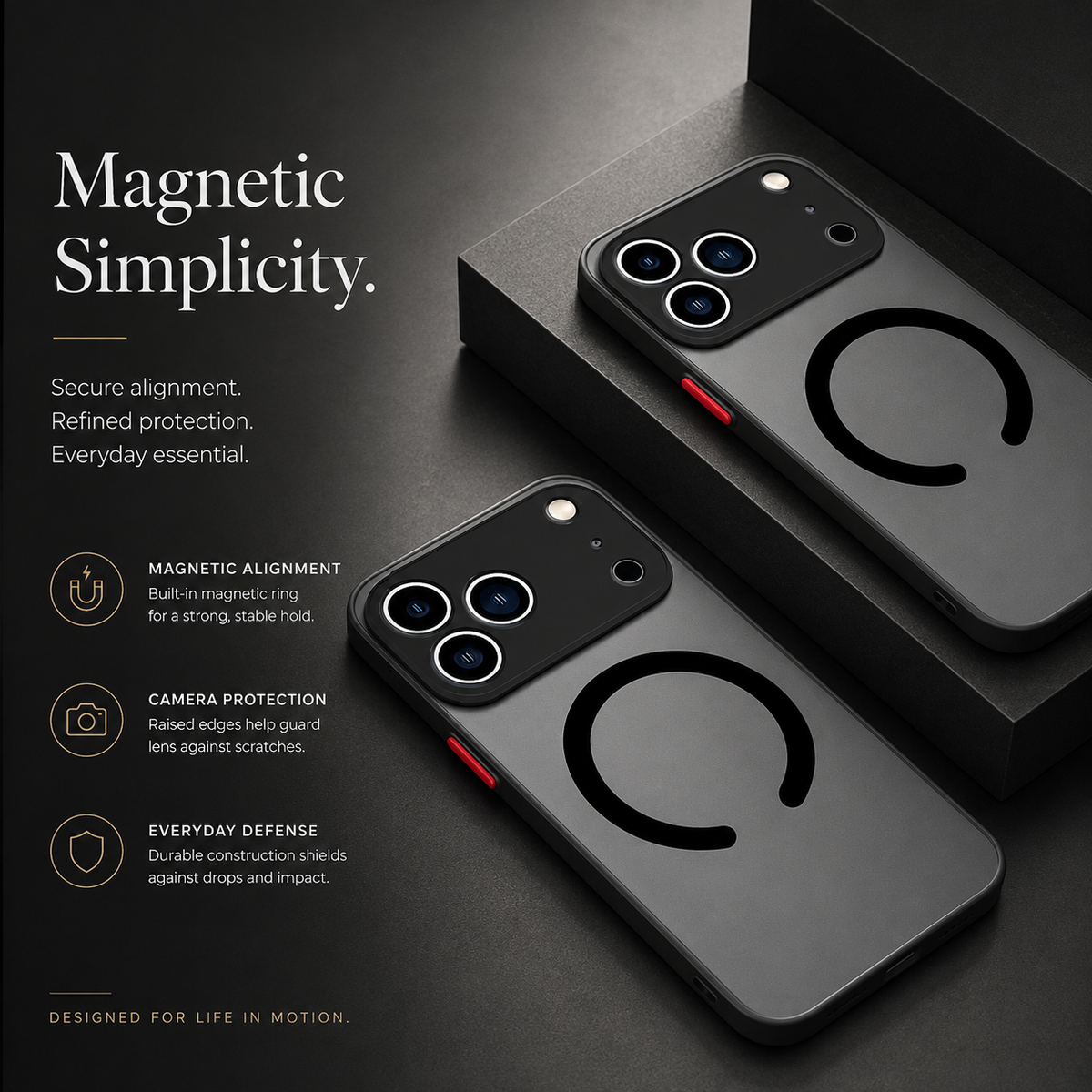 Premium iPhone Case MagSafe Translucent Magnetic Armor Shockproof PC TPU Protective Cover Anti Scratch Anti Fingerprint Matte Slim Wireless Charging Case