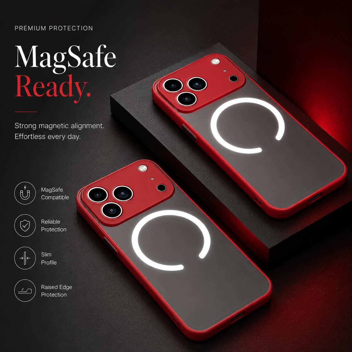 Premium iPhone Case MagSafe Translucent Magnetic Armor Shockproof PC TPU Protective Cover Anti Scratch Anti Fingerprint Matte Slim Wireless Charging Case