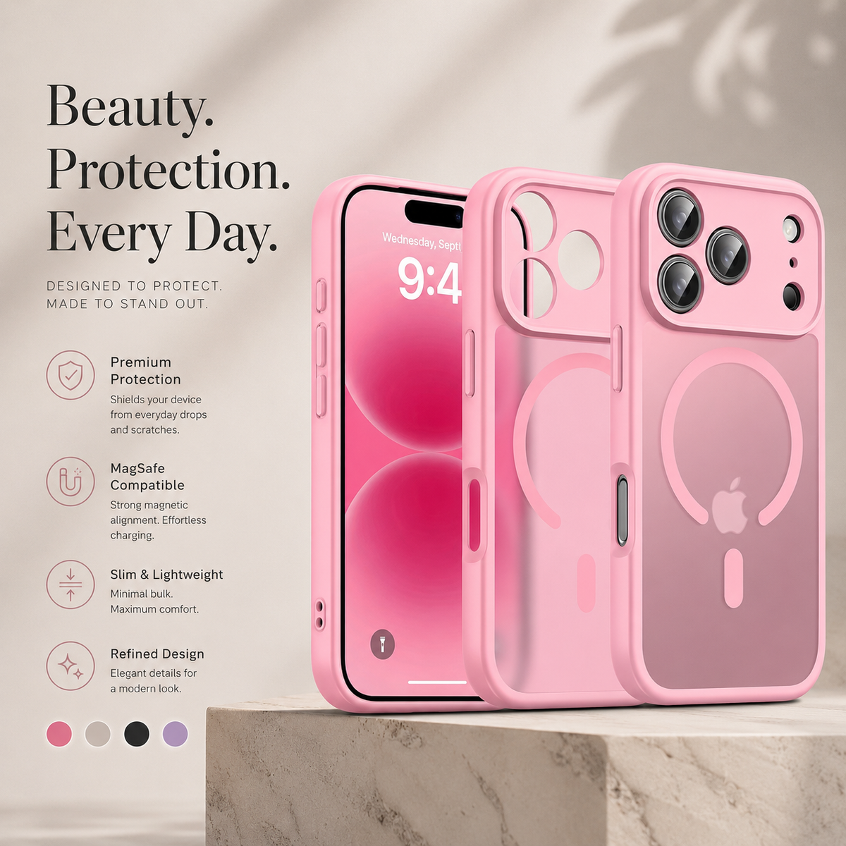 Premium iPhone Case MagSafe Translucent Matte Anti Fingerprint Shockproof PC TPU Protective Cover Anti Scratch Lightweight Slim Full Coverage Case