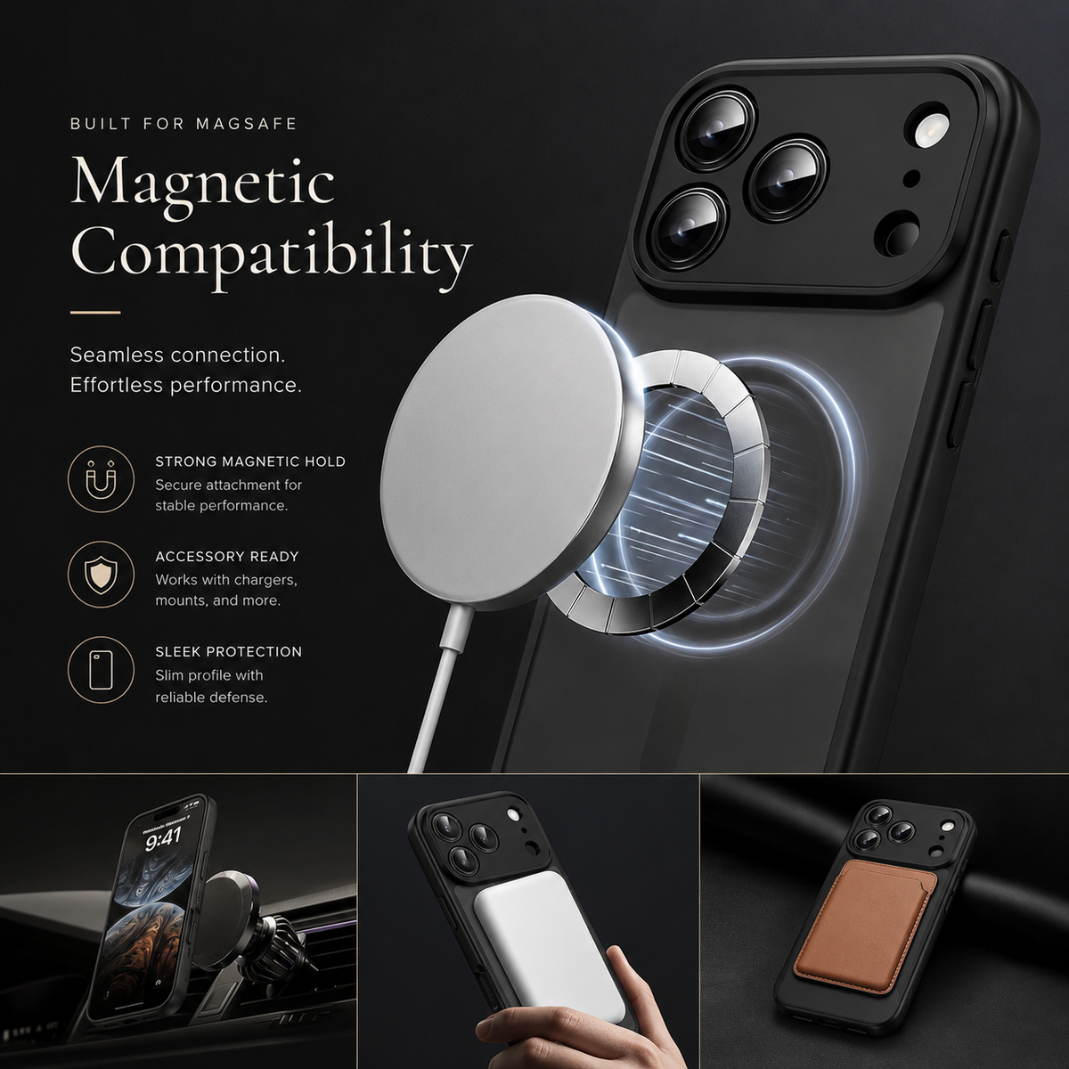 Premium iPhone Case MagSafe Translucent Matte Magnetic Protective Cover Anti Fingerprint Anti Scratch Lightweight PC TPU Slim Full Coverage Case Design