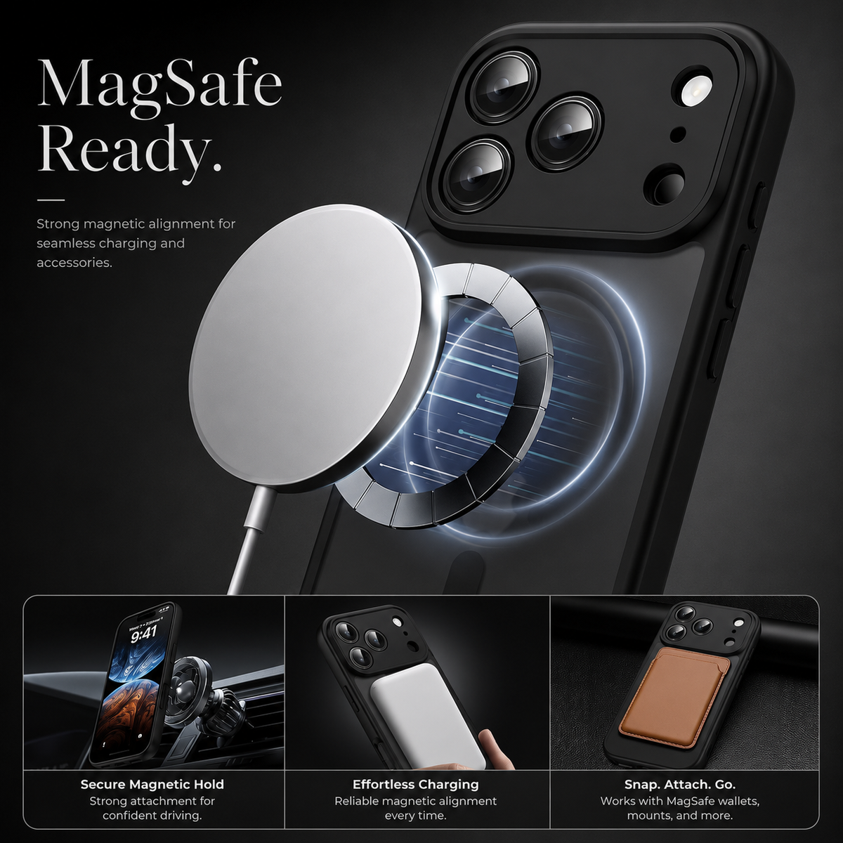 Premium iPhone Case MagSafe Translucent Matte Magnetic Protective Cover Anti Fingerprint Anti Scratch Lightweight PC TPU Slim Full Coverage Case Design