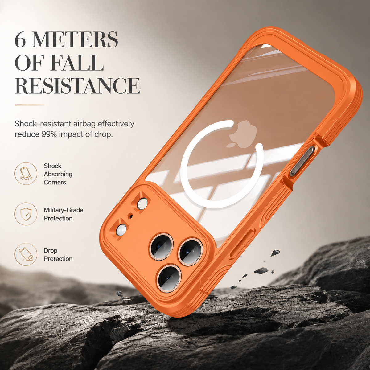 Premium iPhone Case MagSafe Transparent Full Coverage Shockproof TPU Protective Cover Wireless Charging Anti Scratch Magnetic Slim Clear Double-Sided