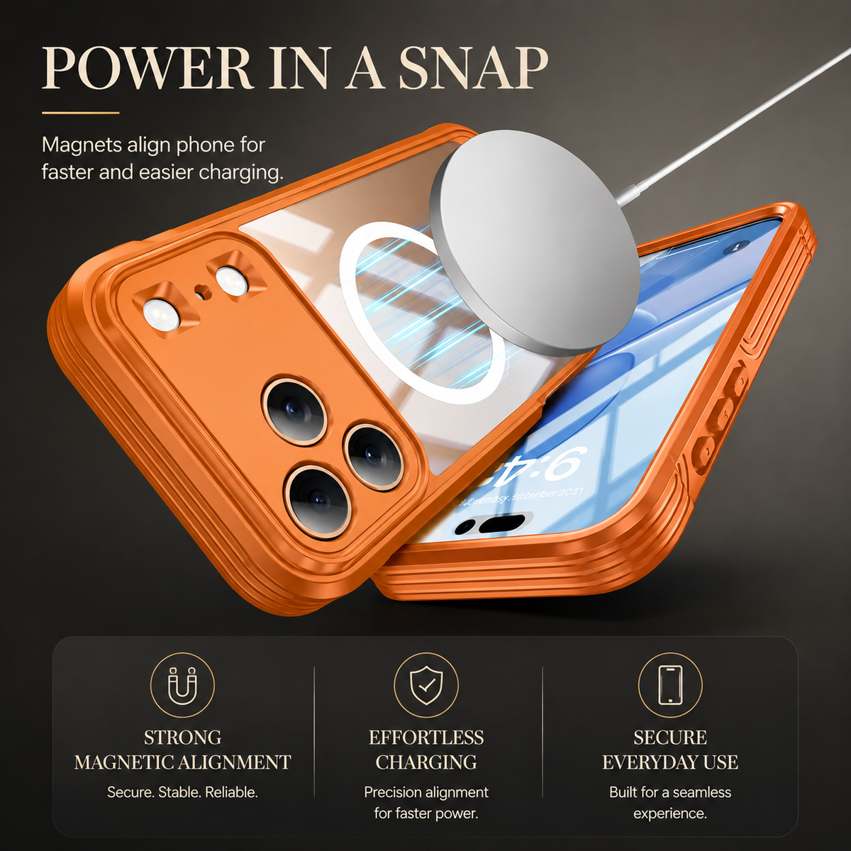 Premium iPhone Case MagSafe Transparent Full Coverage Shockproof TPU Protective Cover Wireless Charging Anti Scratch Magnetic Slim Clear Double-Sided
