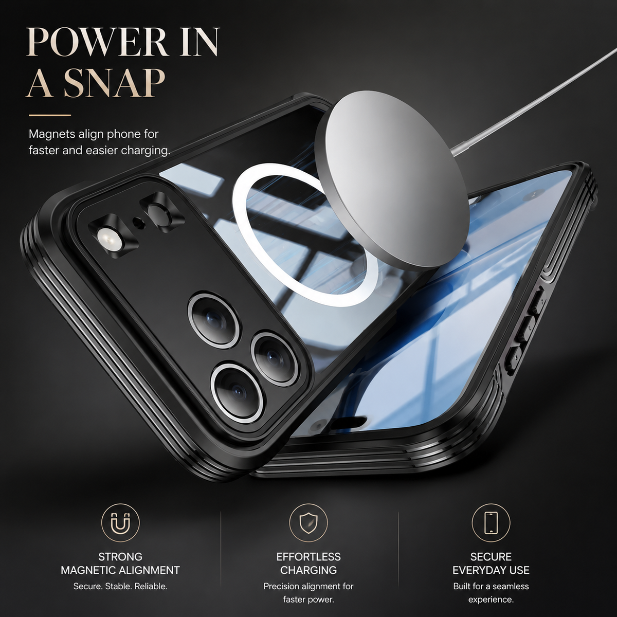 Premium iPhone Case MagSafe Transparent Full Coverage Shockproof TPU Protective Cover Wireless Charging Anti Scratch Magnetic Slim Clear Double-Sided