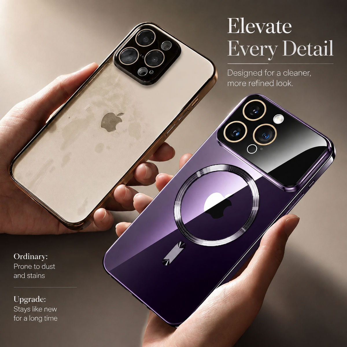 Premium iPhone Case MagSafe Transparent Glass Shockproof Silicone Bumper Camera Lens Protection Ultra Thin Clear Wireless Charging Protective PC Cover