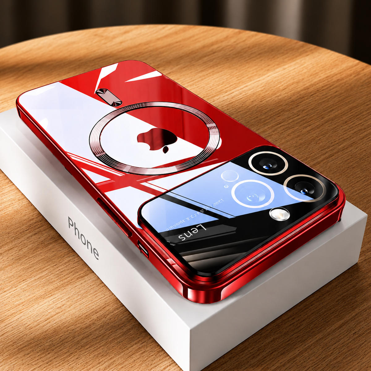 Premium iPhone Case MagSafe Transparent Tempered Glass Cover Ultra Thin Shockproof Silicone Bumper Anti Scratch Camera Guard Full Protection Slim Case