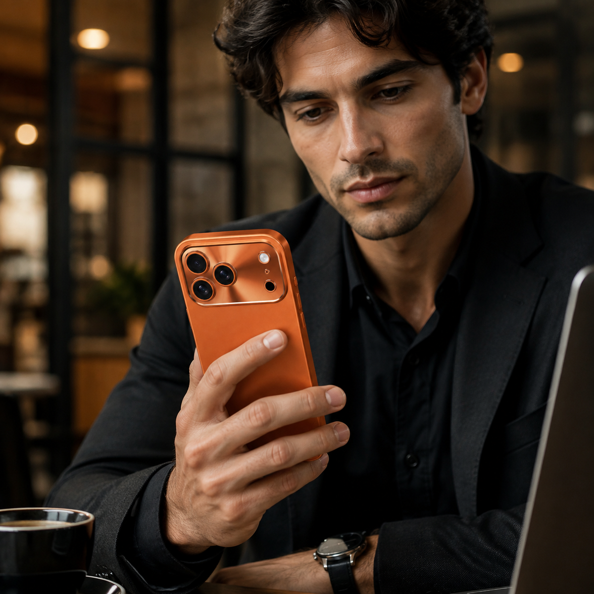 Premium iPhone Case MagSafe Ultra Thin Aluminum Frame Frosted Matte Back Shockproof Camera Protection Anti Fingerprint Slim Full Coverage Design Style