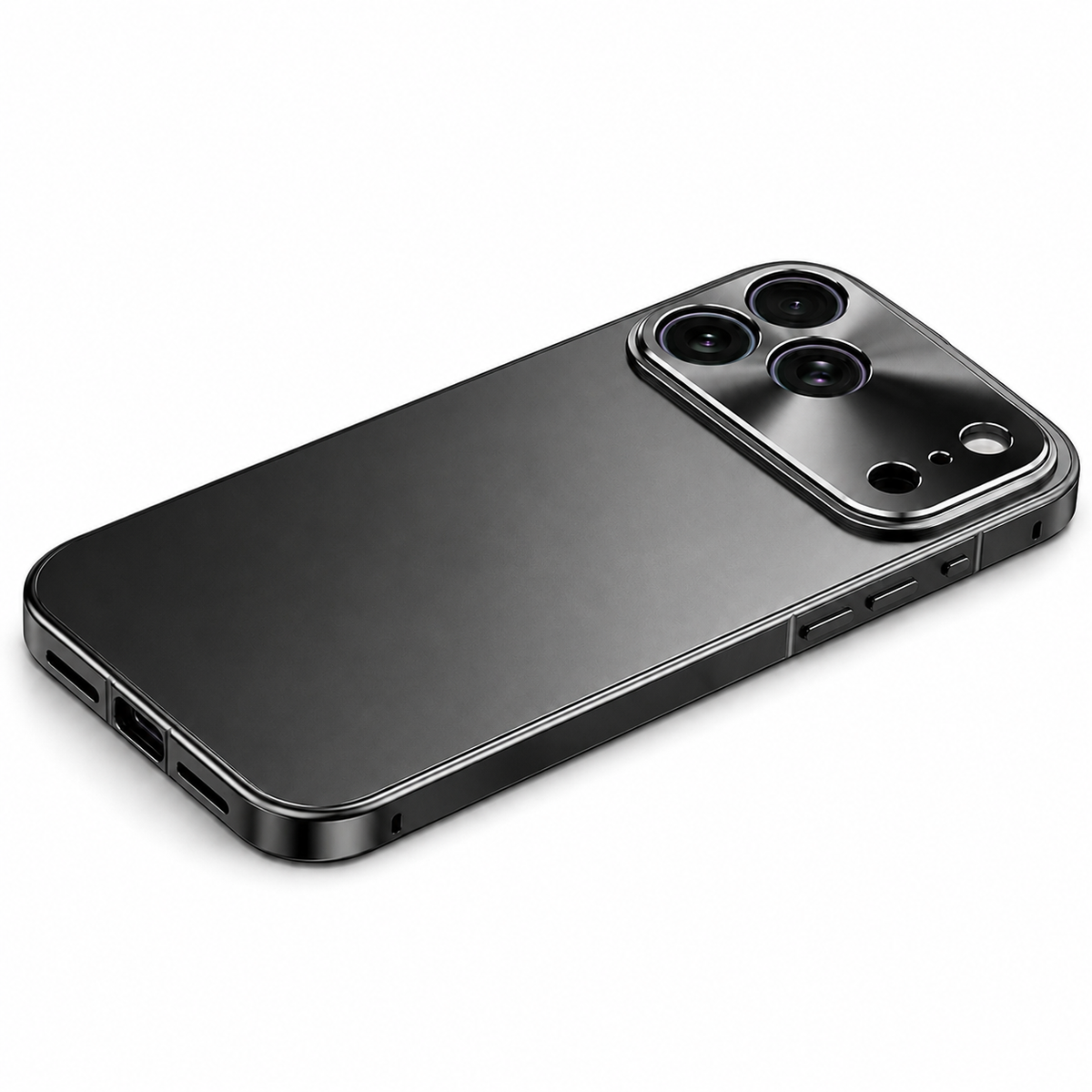 Premium iPhone Case MagSafe Ultra Thin Aluminum Frame Frosted Matte Back Shockproof Camera Protection Anti Fingerprint Slim Full Coverage Design Style
