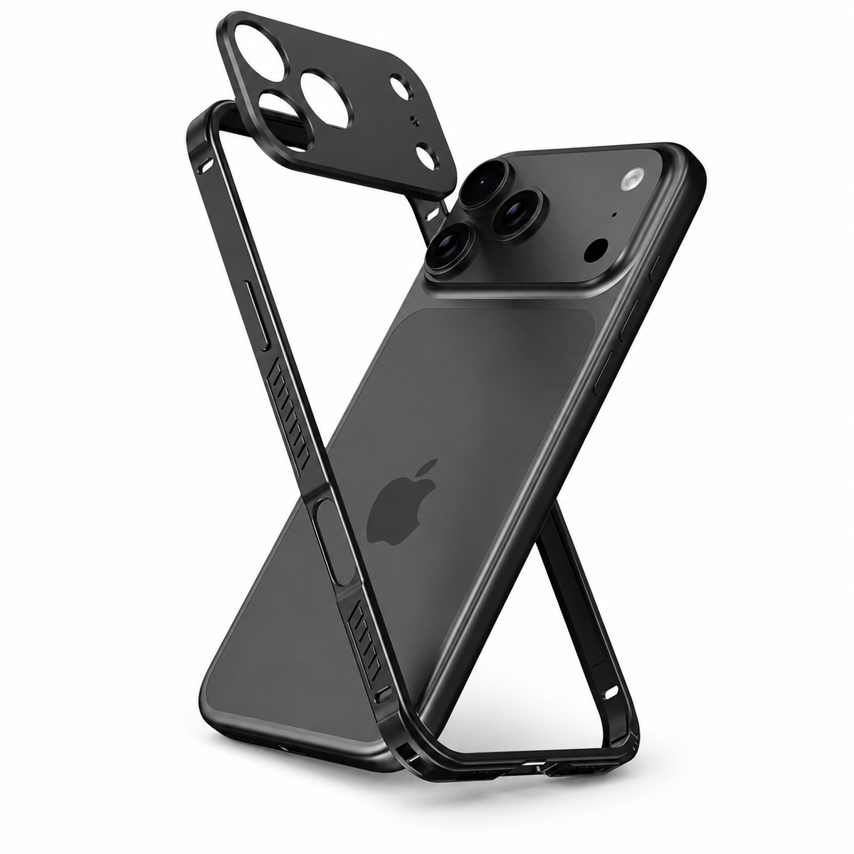 Premium iPhone Case MagSafe Ultra Thin Aluminum Frame Metal Bumper Lens Protector Matte Anti Scratch Non Slip Lightweight Protective Cover Case Design