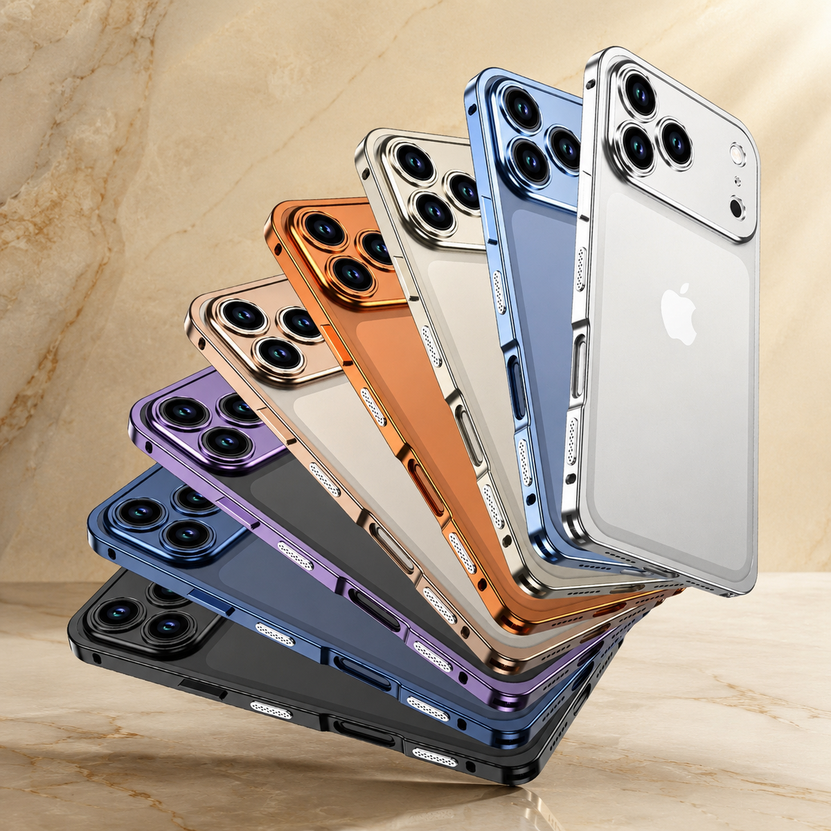 Premium iPhone Case MagSafe Ultra Thin Aluminum Metal Bumper Magnetic Protective Frame Anti Scratch Anti Fingerprint Matte Non Slip Slim Lightweight Cover