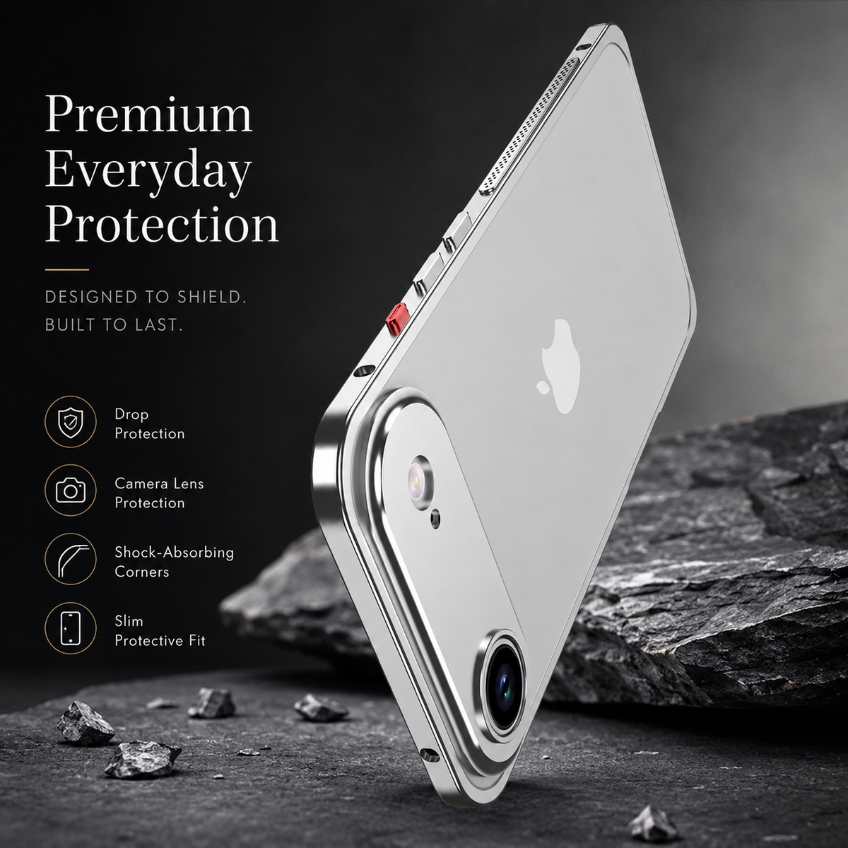 Premium iPhone Case MagSafe Ultra Thin Aluminum Metal Bumper Magnetic Protective Frame Anti Scratch Anti Fingerprint Matte Non Slip Slim Lightweight Cover