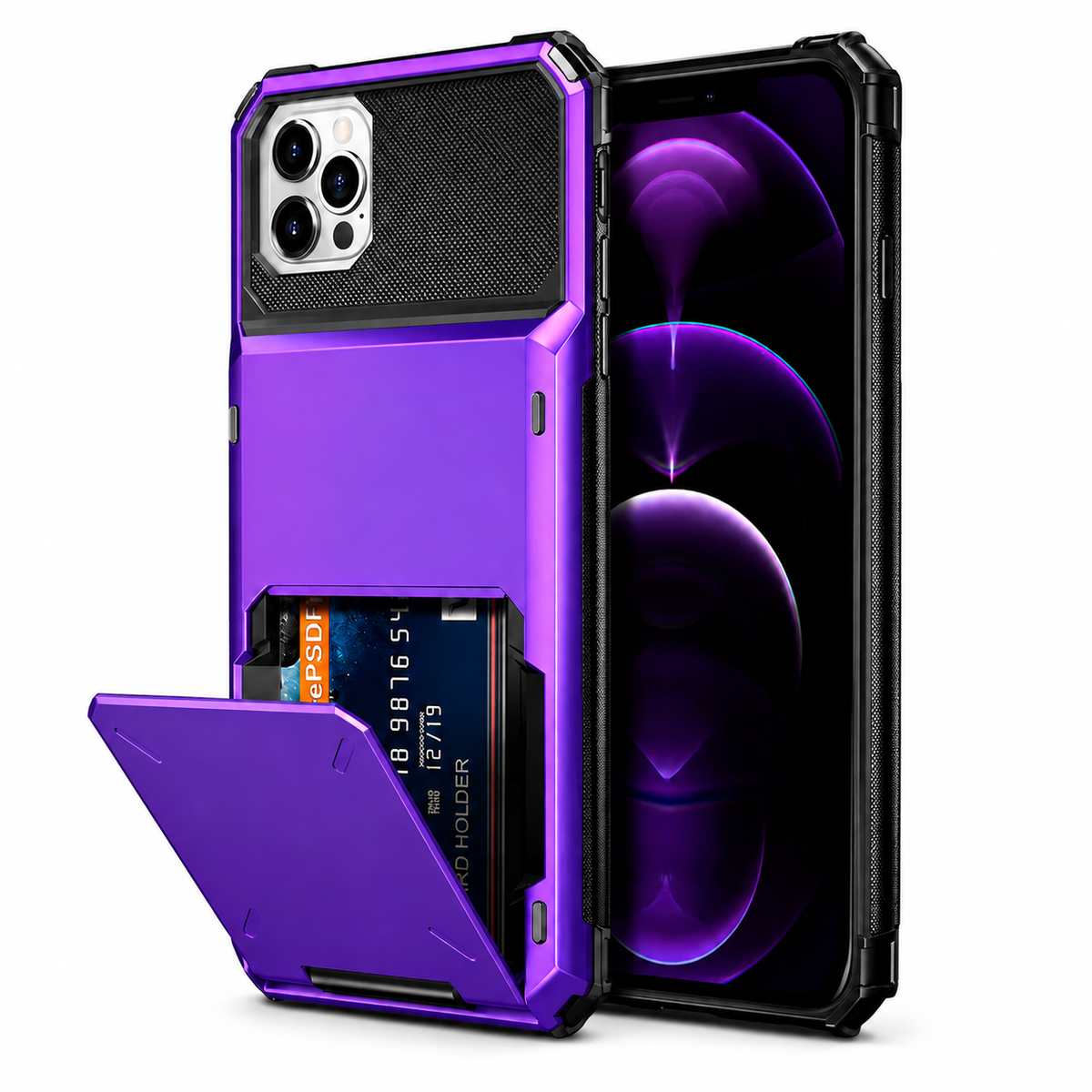 Premium iPhone Case MagSafe Wallet Card Holder Shockproof Camera Protection Slim Full Coverage Protective Cover Magnetic Charging Compact Design Daily