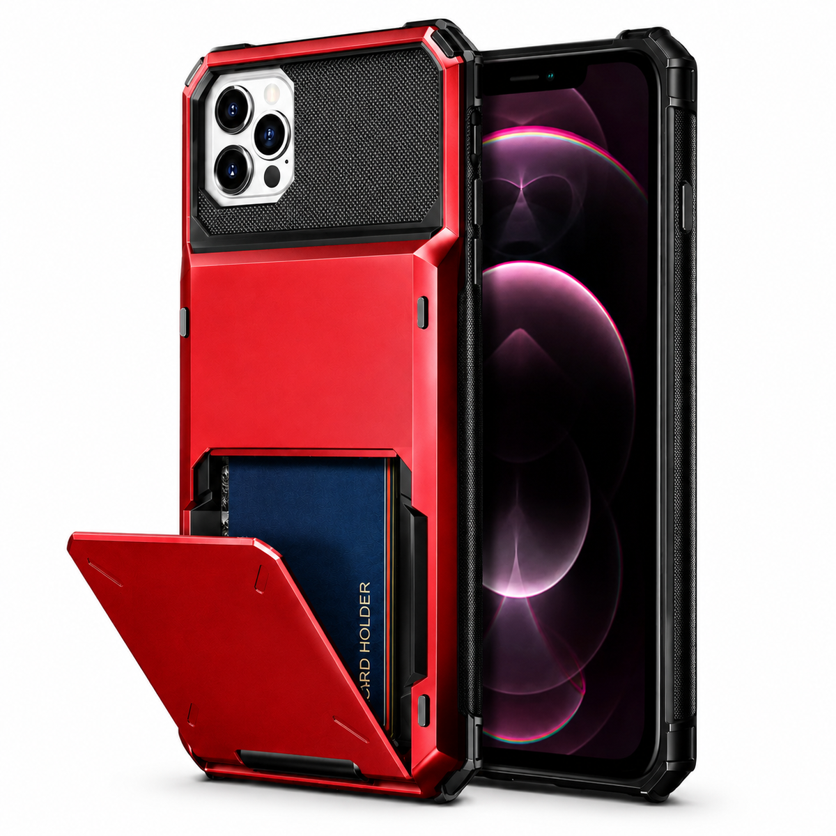 Premium iPhone Case MagSafe Wallet Card Holder Shockproof Camera Protection Slim Full Coverage Protective Cover Magnetic Charging Compact Design Daily