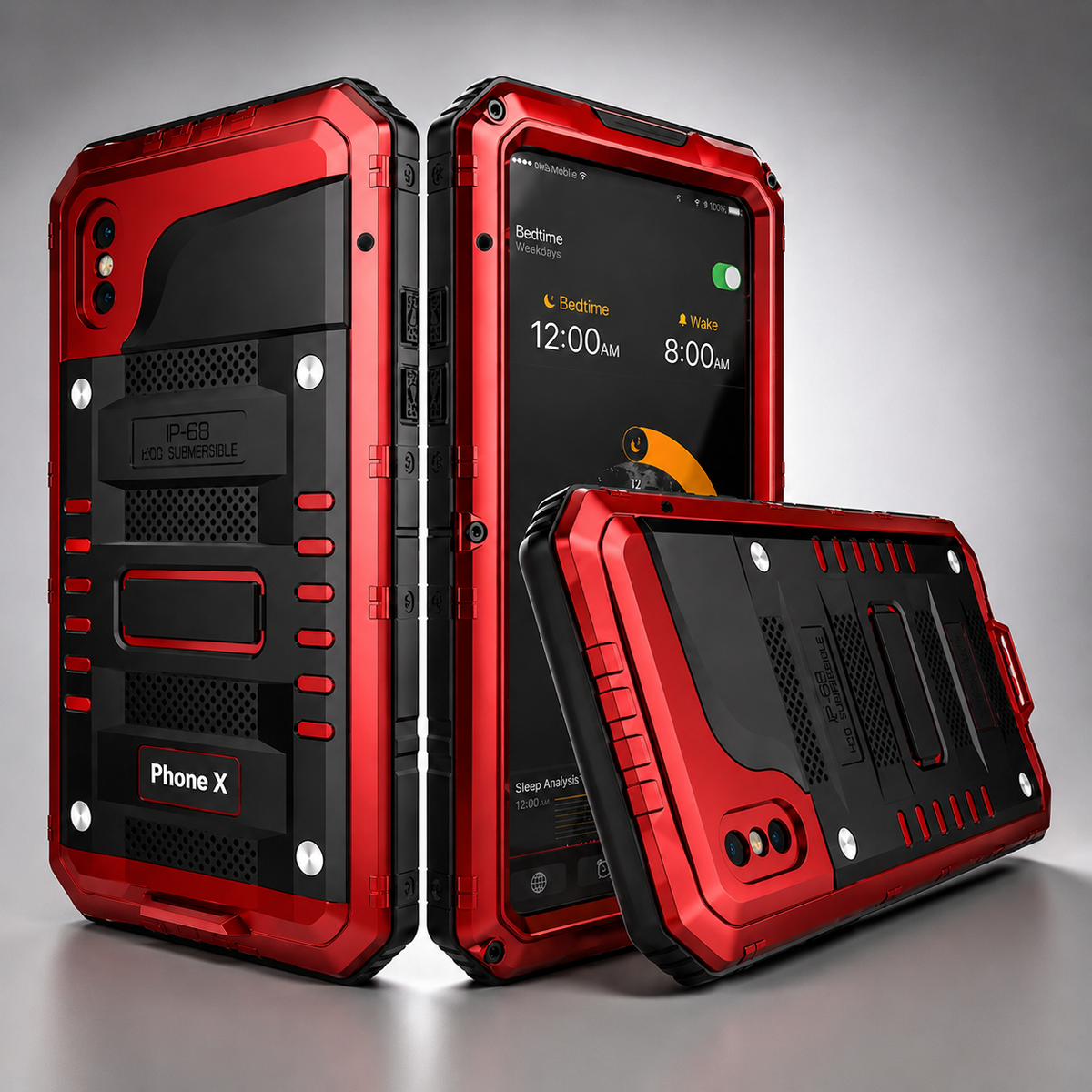 Premium iPhone Case MagSafe Waterproof Aluminum Armor Shockproof Full Body Camera Lens Protection Dustproof Sealed Rugged Protective Cover Design Slim