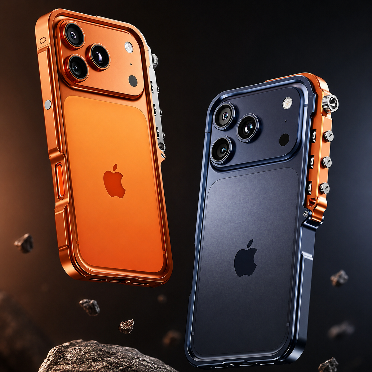 Premium iPhone Case Magnetic Aluminum Alloy Armored Frame MagSafe Compatible Shockproof Anti Scratch Non Slip Glitter Heat Resistant Slim Cover Design