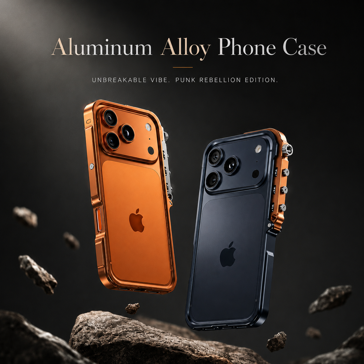 Premium iPhone Case Magnetic Aluminum Alloy Bumper MagSafe Compatible Shockproof Heat Dissipation Anti Scratch Non Slip Lightweight Silicone Frame Protective Design