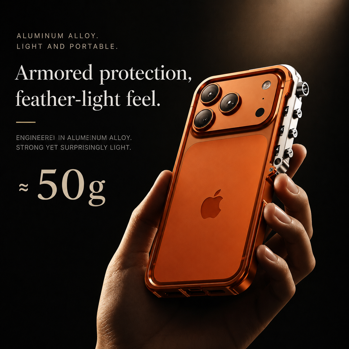 Premium iPhone Case Magnetic Aluminum Alloy Bumper MagSafe Compatible Shockproof Heat Dissipation Anti Scratch Non Slip Lightweight Silicone Frame Protective Design