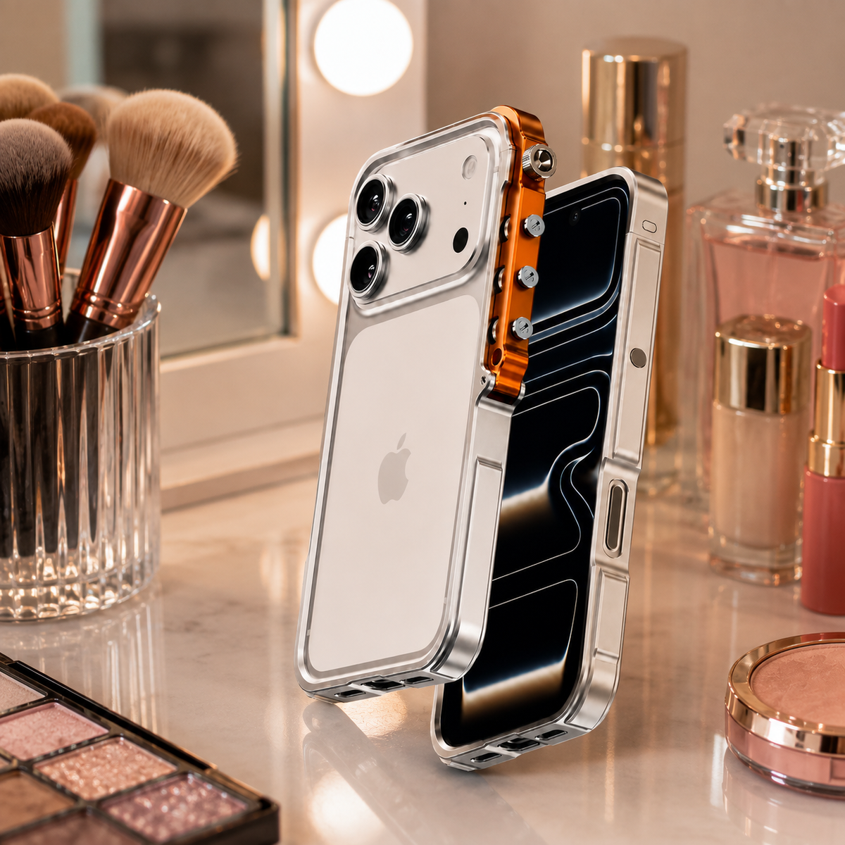 Premium iPhone Case Magnetic Aluminum Alloy Bumper MagSafe Compatible Shockproof Heat Dissipation Anti Scratch Non Slip Lightweight Silicone Frame Protective Design