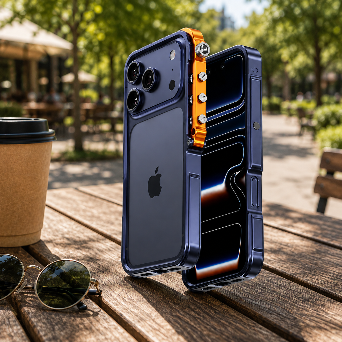 Premium iPhone Case Magnetic Aluminum Alloy Bumper MagSafe Compatible Shockproof Heat Dissipation Anti Scratch Non Slip Lightweight Silicone Frame Protective Design