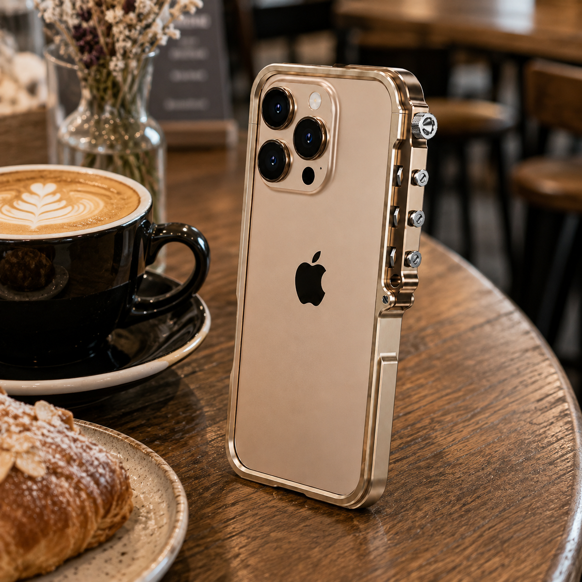 Premium iPhone Case Magnetic Aluminum Alloy Bumper MagSafe Compatible Shockproof Heat Dissipation Anti Scratch Non Slip Lightweight Silicone Frame Protective Design