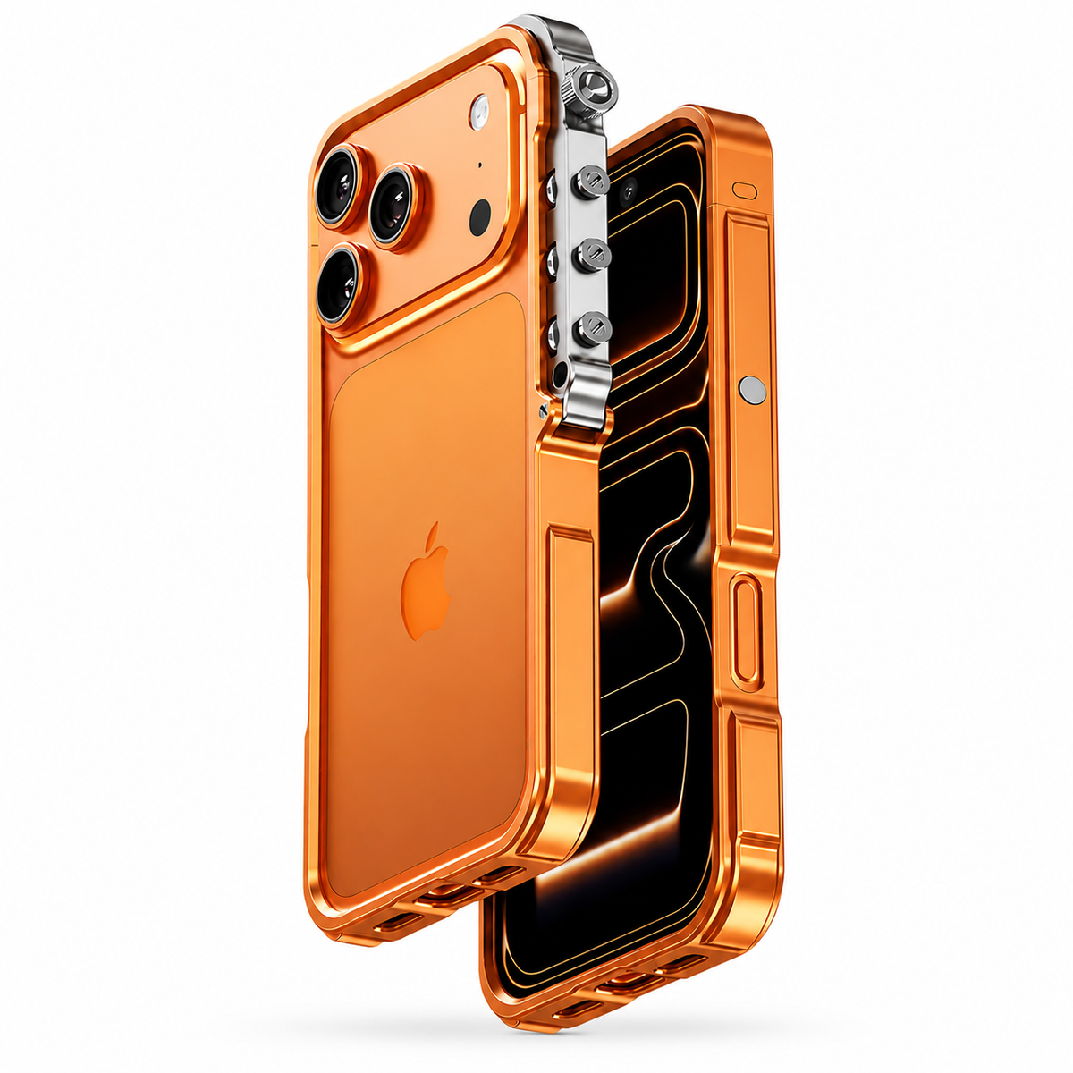 Premium iPhone Case Magnetic Aluminum Alloy Bumper MagSafe Compatible Shockproof Heat Dissipation Anti Scratch Non Slip Lightweight Silicone Frame Protective Design