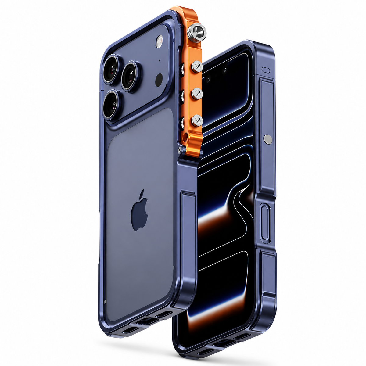 Premium iPhone Case Magnetic Aluminum Alloy Bumper MagSafe Compatible Shockproof Heat Dissipation Anti Scratch Non Slip Lightweight Silicone Frame Protective Design