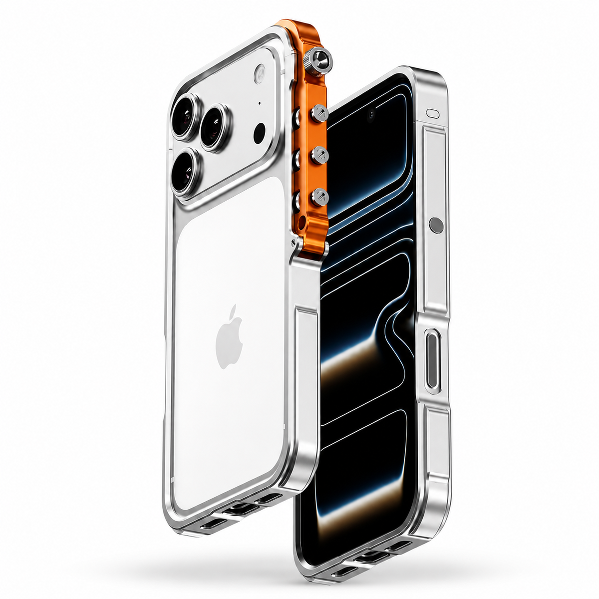 Premium iPhone Case Magnetic Aluminum Alloy Bumper MagSafe Compatible Shockproof Heat Dissipation Anti Scratch Non Slip Lightweight Silicone Frame Protective Design
