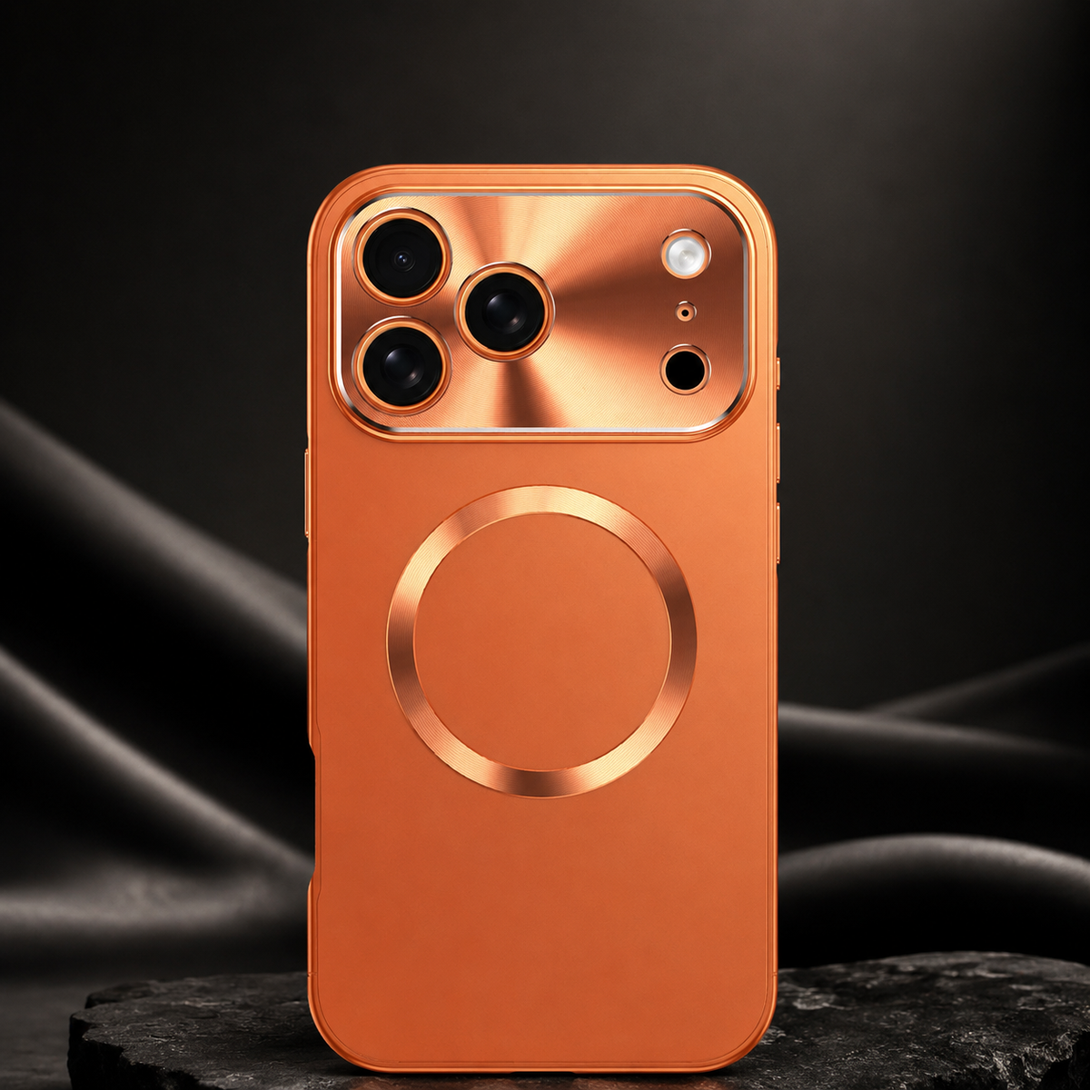 Premium iPhone Case Magnetic Aluminum Alloy Frame Frosted PC Backplate Ultra Thin Shockproof Anti Scratch Anti Fingerprint Matte Protective Cover