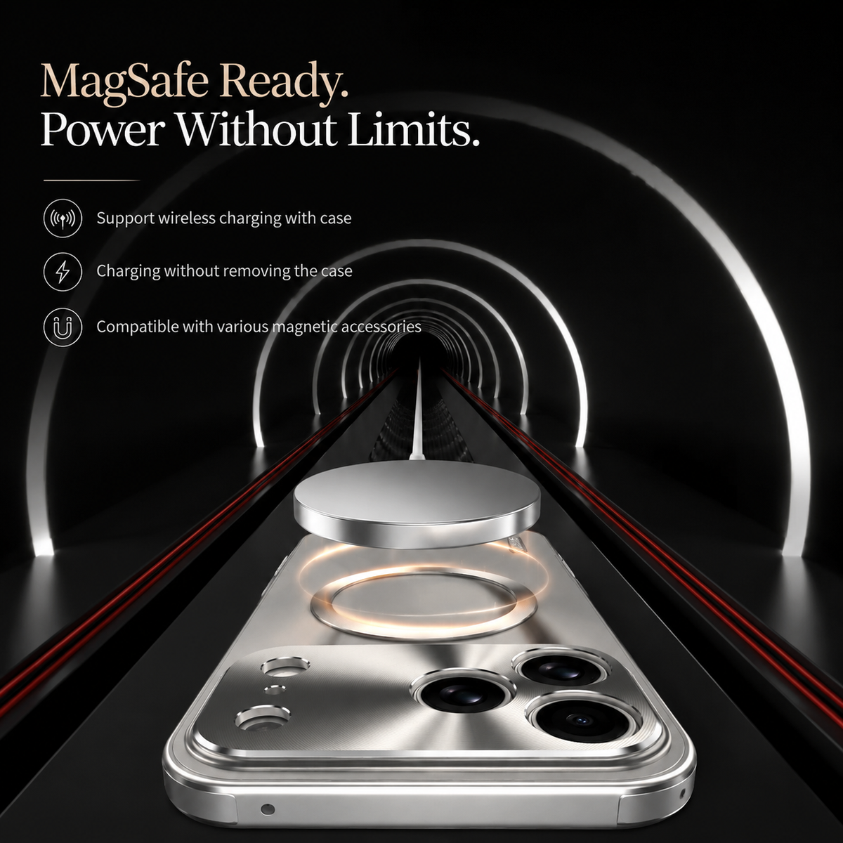 Premium iPhone Case Magnetic Aluminum Alloy Frame Frosted PC Backplate Ultra Thin Shockproof Anti Scratch Matte Non Slip Protective Cover