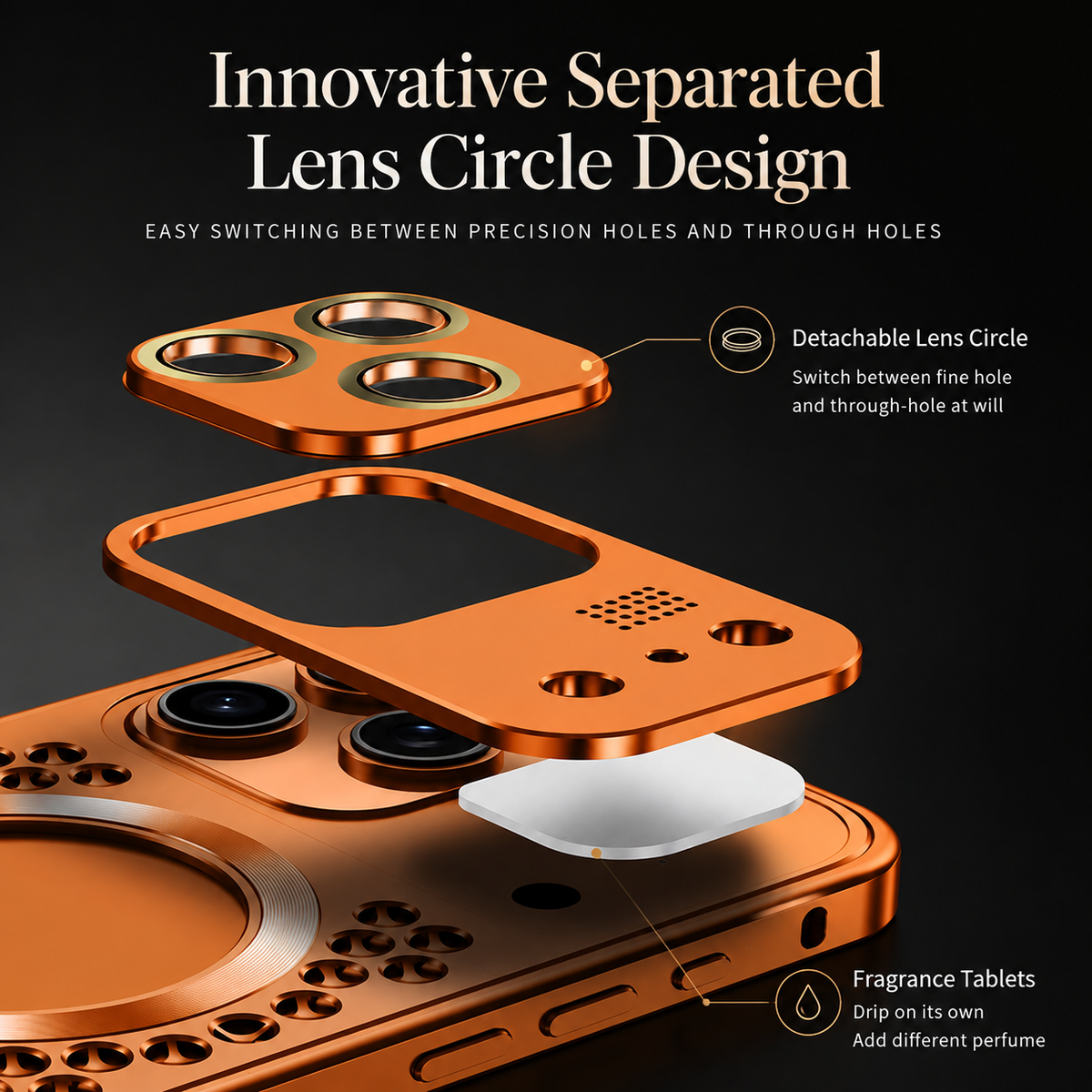 Premium iPhone Case Magnetic Aluminum Alloy Frame Shockproof Protective Cover Heat Dissipation Metal Design Camera Lens Guard Anti Fall Slim Lightweight