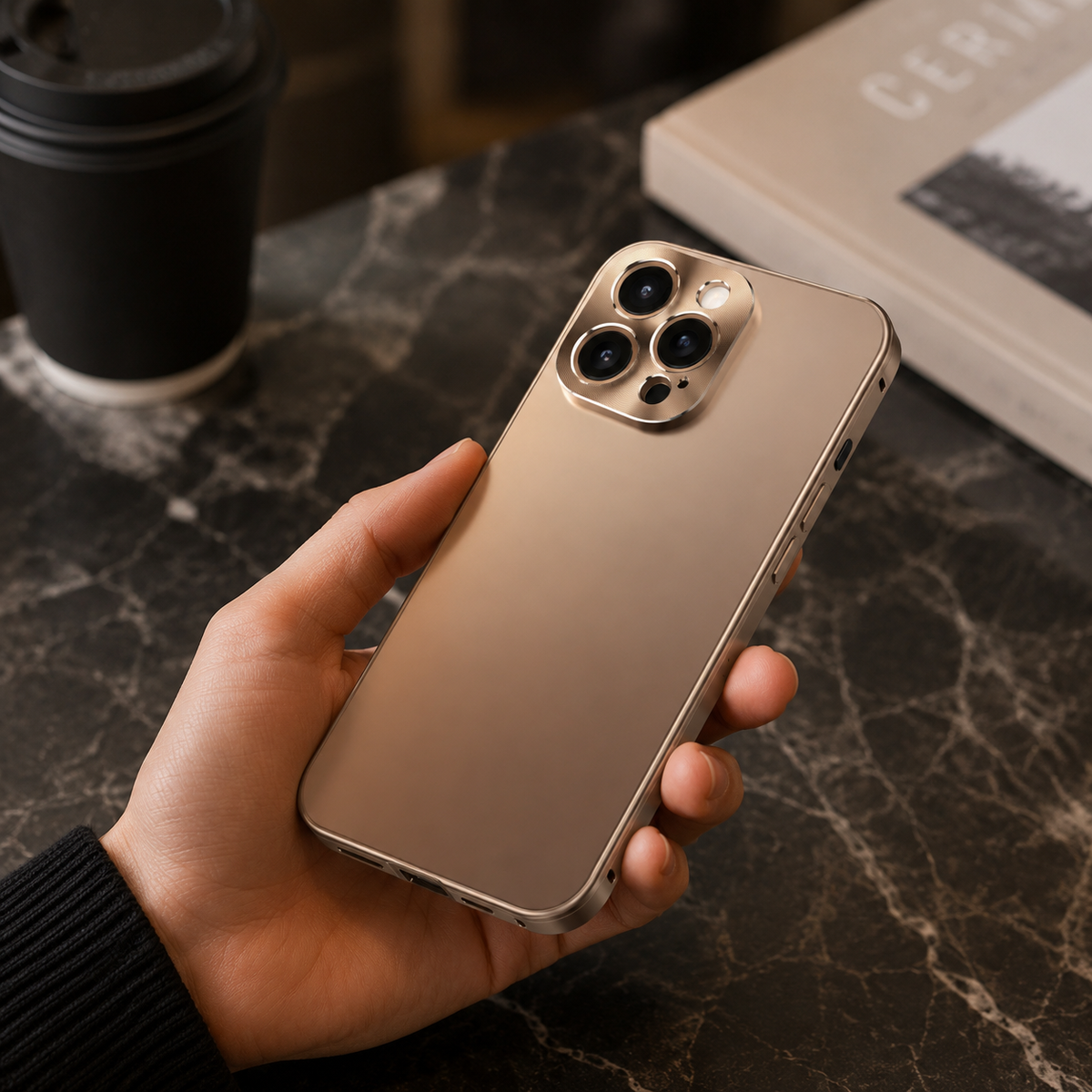 Premium iPhone Case Magnetic Aluminum Frame Shockproof Protective Cover Camera Lens Protection Wireless Charging Anti Scratch Slim Metal Full Coverage