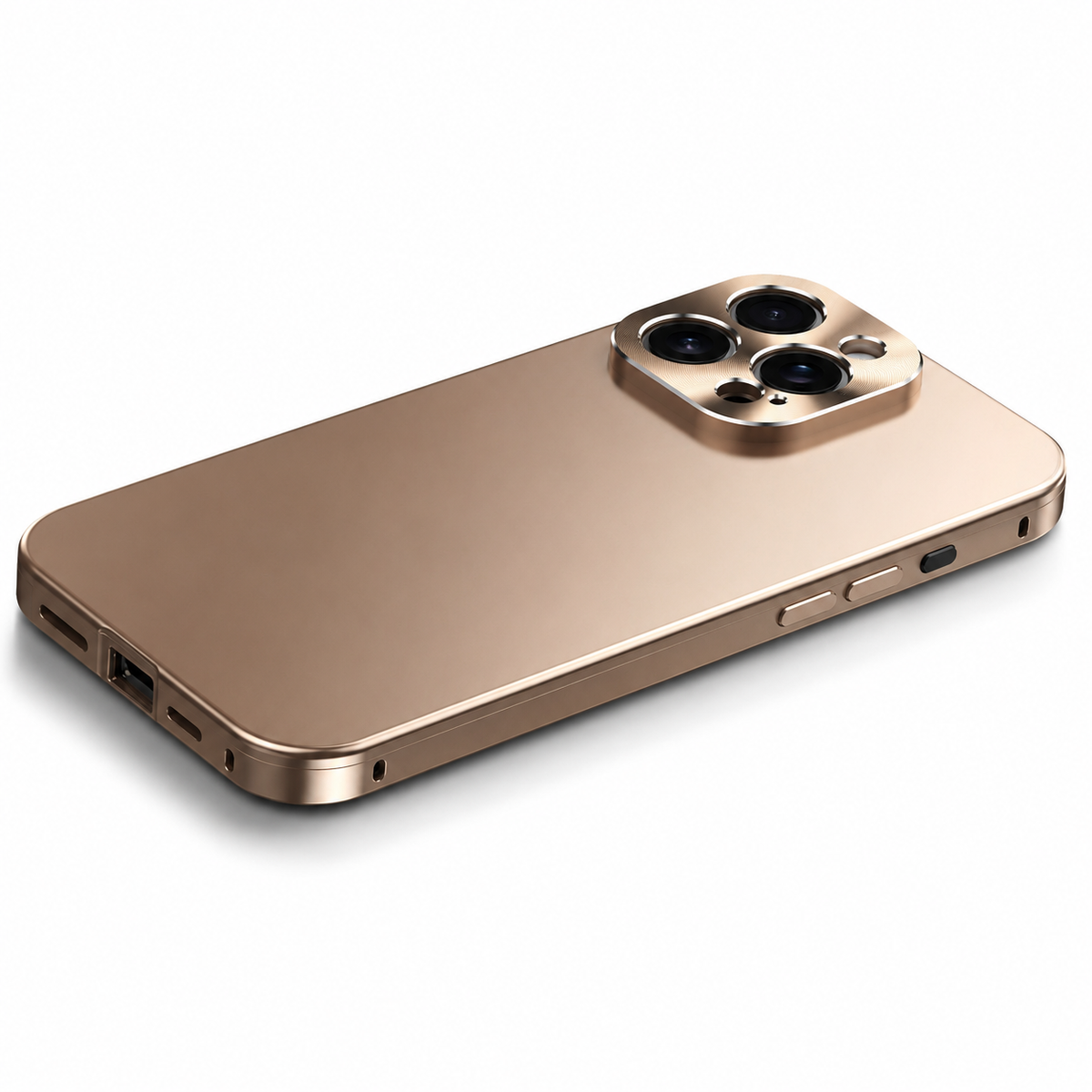 Premium iPhone Case Magnetic Aluminum Frame Shockproof Protective Cover Camera Lens Protection Wireless Charging Anti Scratch Slim Metal Full Coverage