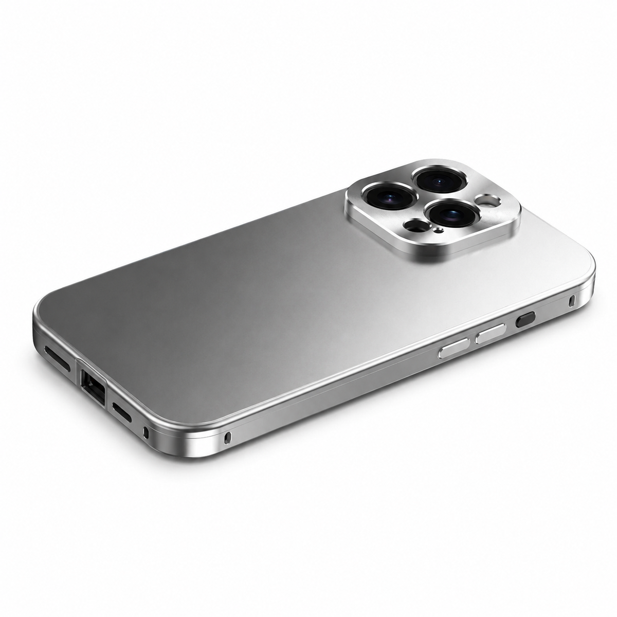 Premium iPhone Case Magnetic Aluminum Frame Shockproof Protective Cover Camera Lens Protection Wireless Charging Anti Scratch Slim Metal Full Coverage
