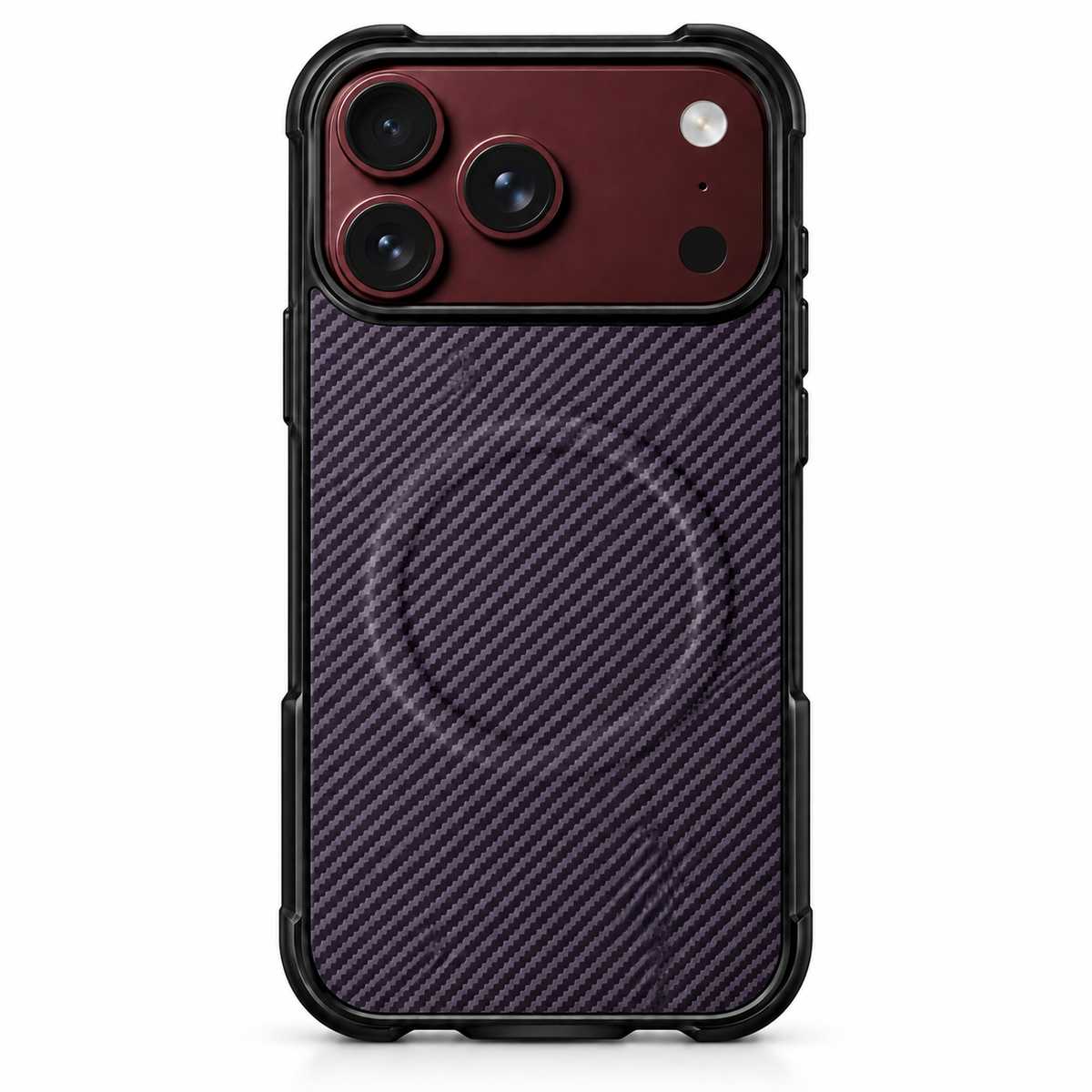 Premium iPhone Case Magnetic Carbon Fiber Pattern Soft TPU MagSafe Foldable Cover Shockproof Anti Knock Slim Non Slip Durable Protective Phone Cover Shell Case
