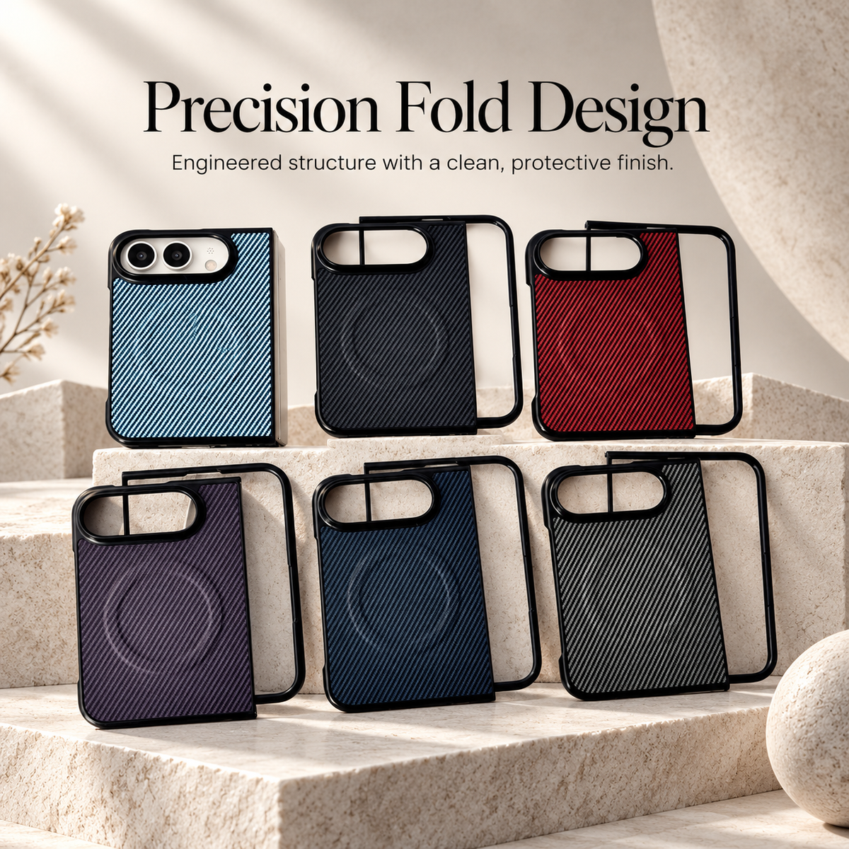 Premium iPhone Case Magnetic Carbon Fiber Pattern Soft TPU MagSafe Foldable Cover Shockproof Anti Knock Slim Non Slip Durable Protective Phone Cover Shell Case