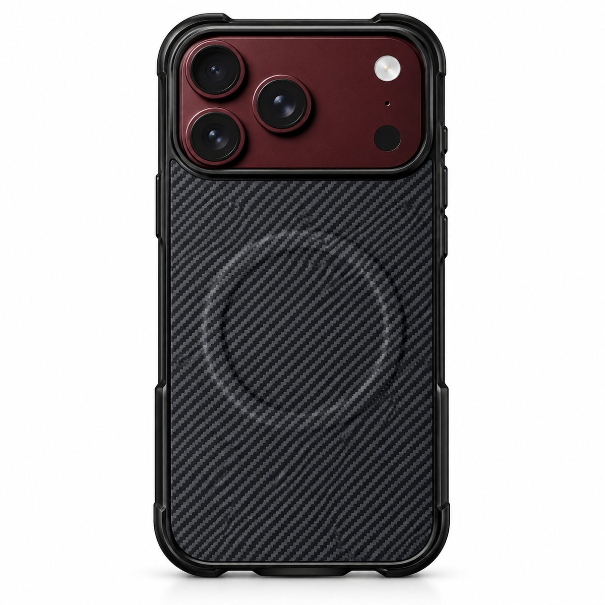 Premium iPhone Case Magnetic Carbon Fiber Pattern Soft TPU MagSafe Foldable Cover Shockproof Anti Knock Slim Non Slip Durable Protective Phone Cover Shell Case