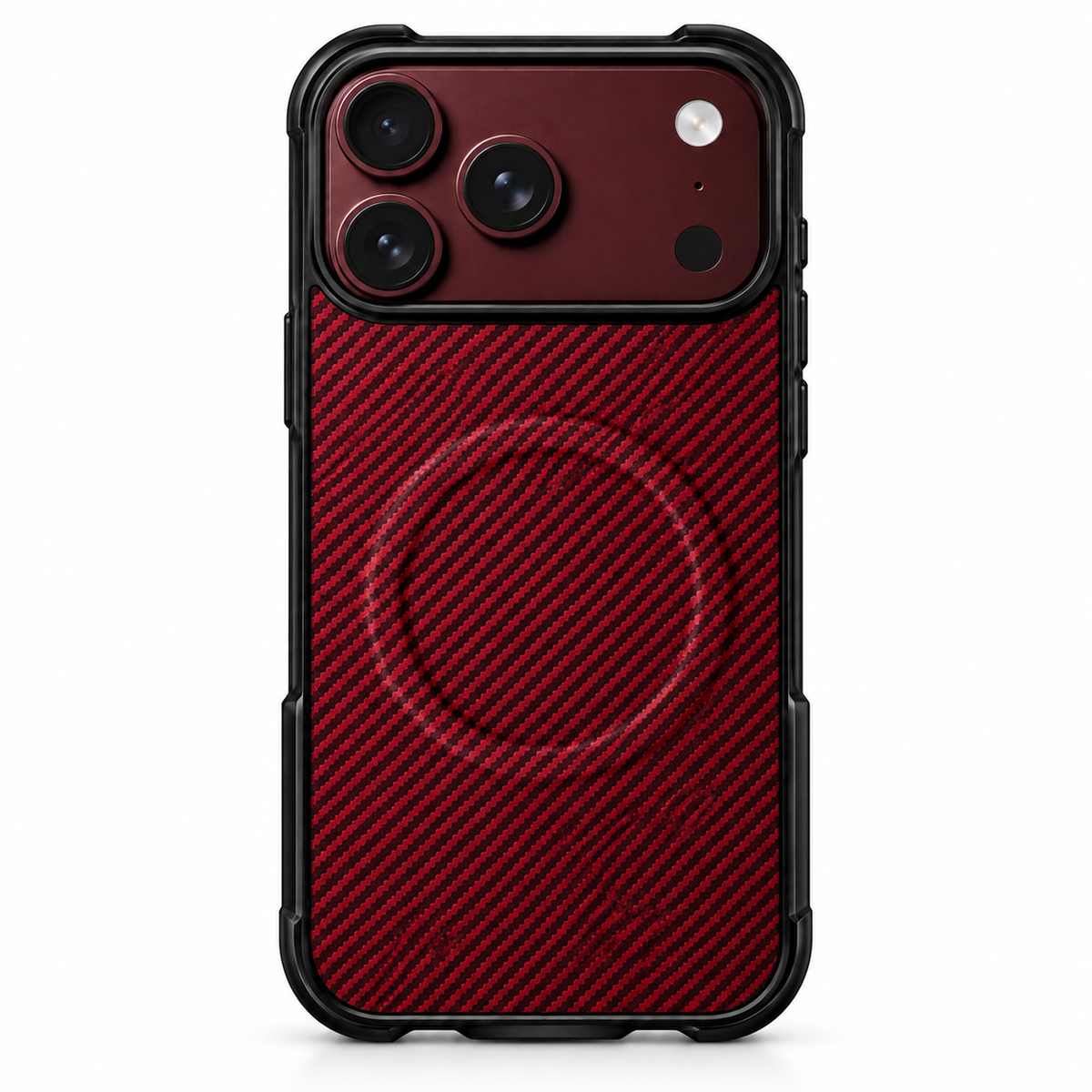 Premium iPhone Case Magnetic Carbon Fiber Pattern Soft TPU MagSafe Foldable Cover Shockproof Anti Knock Slim Non Slip Durable Protective Phone Cover Shell Case