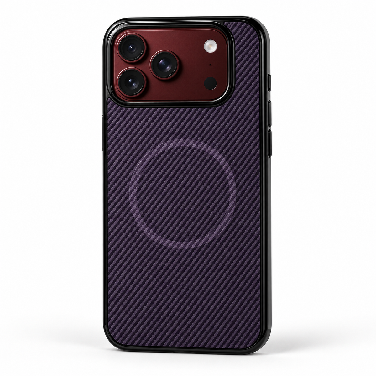 Premium iPhone Case Magnetic Carbon Fiber Pattern Soft TPU Shockproof Anti Knock Slim Protective Durable Non Slip Wireless Charging Phone Cover Shell Case