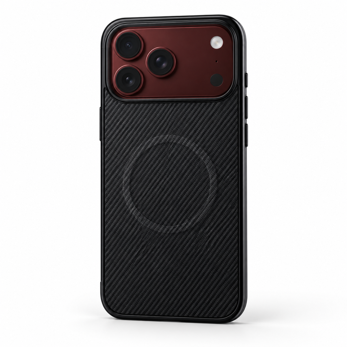 Premium iPhone Case Magnetic Carbon Fiber Pattern Soft TPU Shockproof Anti Knock Slim Protective Durable Non Slip Wireless Charging Phone Cover Shell Case