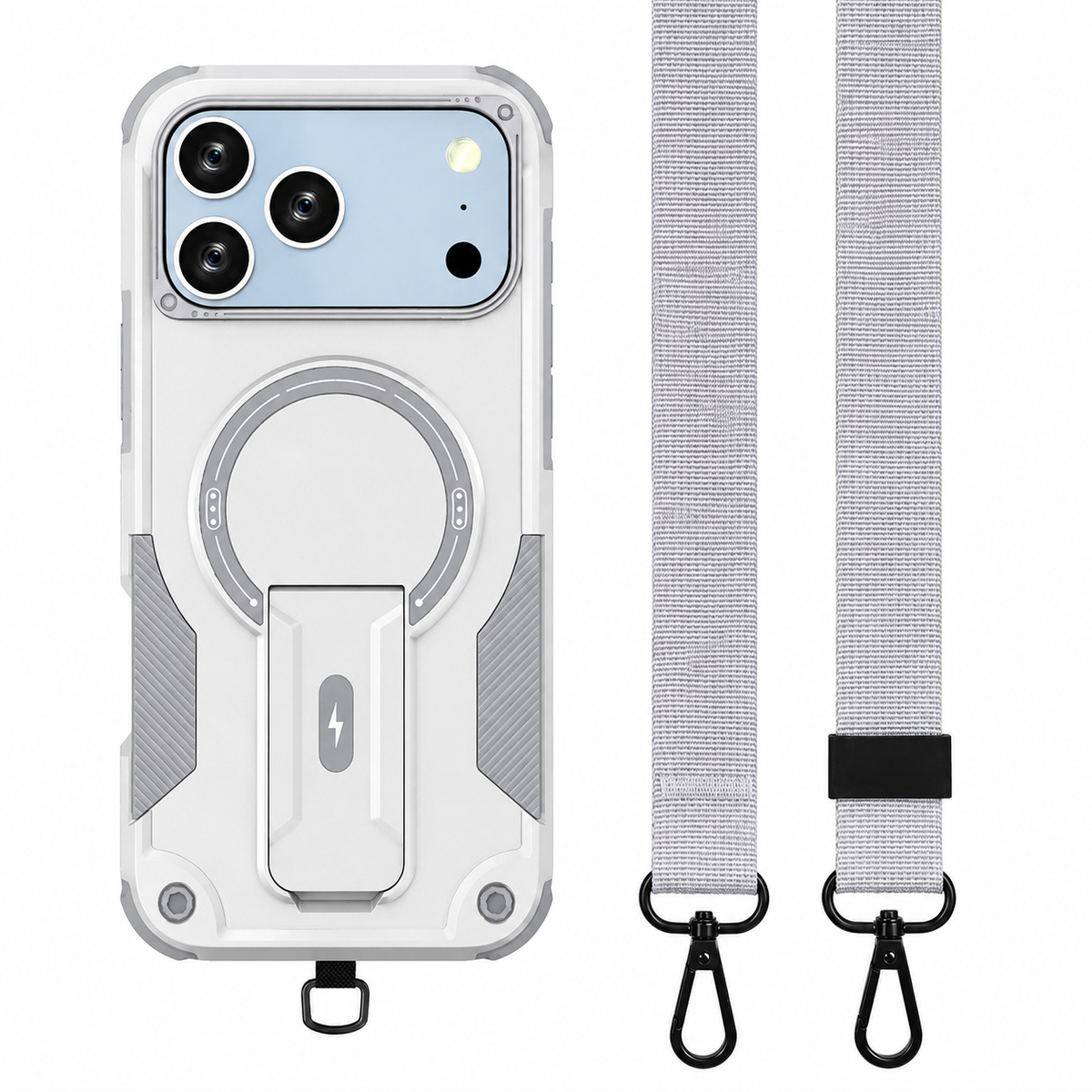 Premium iPhone Case Magnetic Crossbody Lanyard Shockproof Protective Cover Hidden Stand Silicone Anti Scratch Non Slip Dustproof Slim Rugged Case